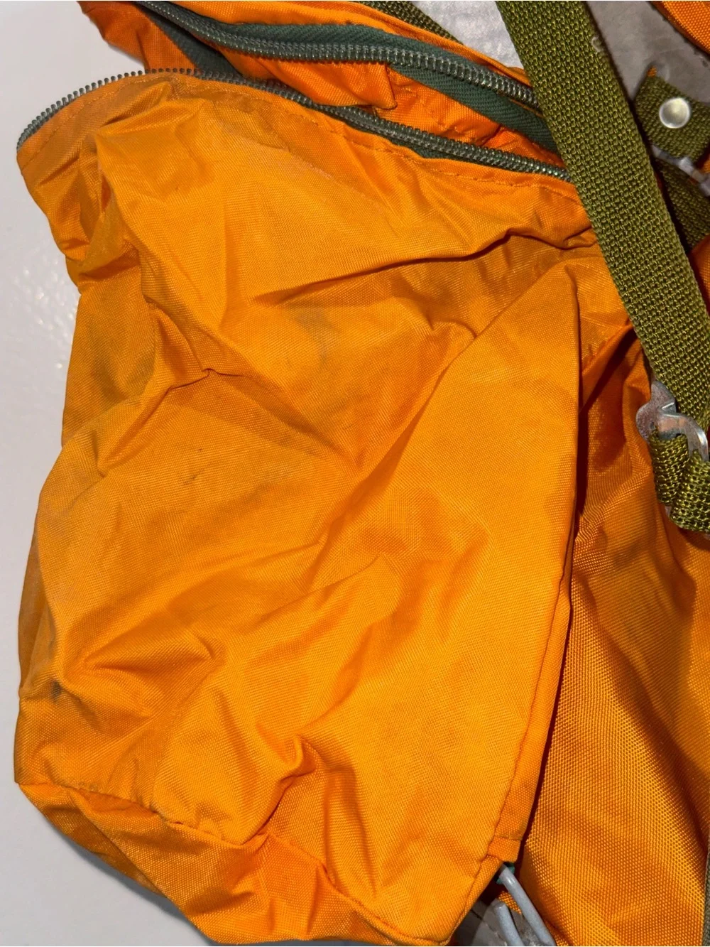 Men’s Orange Outdoor Backpack with Multiple Pocketsin fair condition